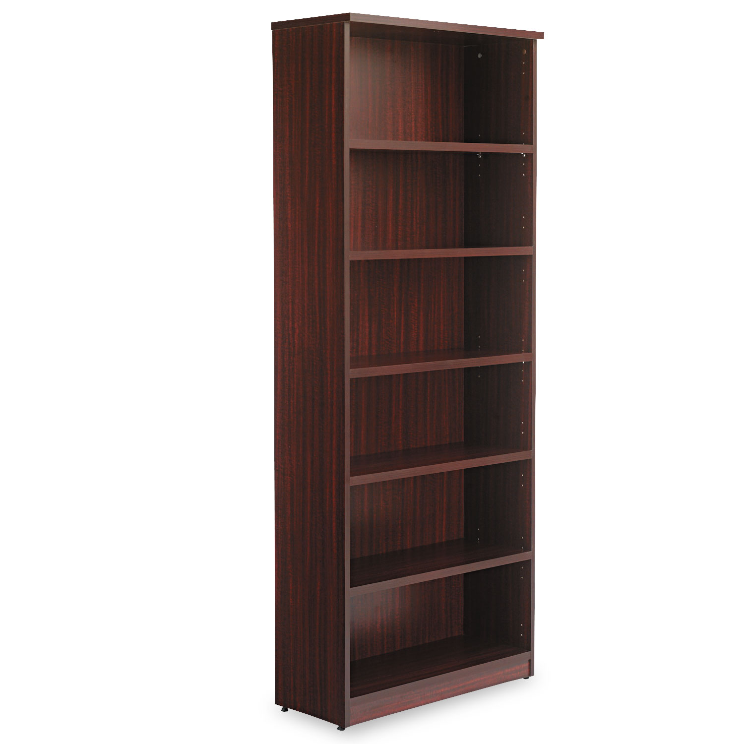 Alera Valencia Series Bookcase, Six-Shelf, 31 3/4w x 14d x 80 3/8h, Mahogany