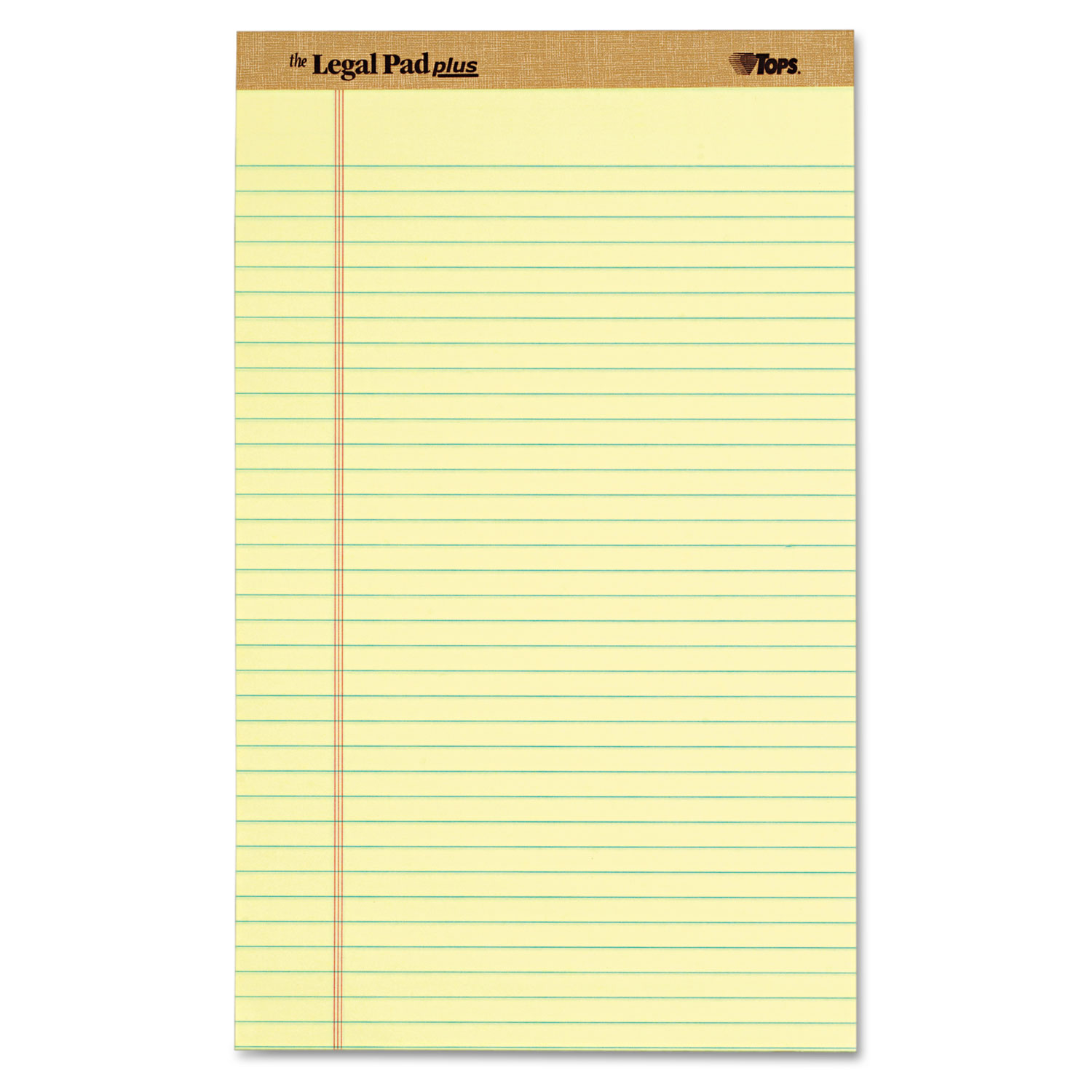The Legal Pad Ruled Perforated Pads, Legal/Wide, 8 1/2 x 14, Canary, Dozen