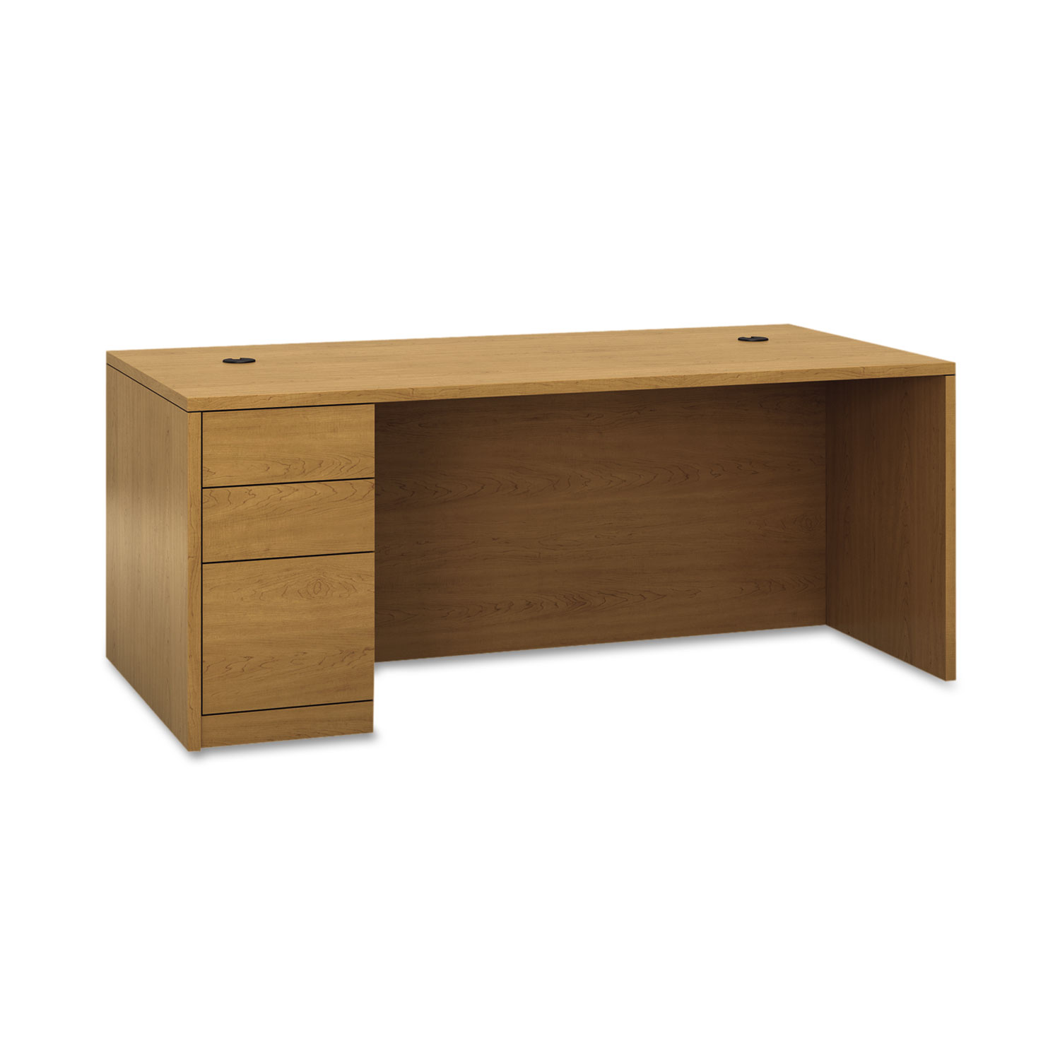 10500 Series L Single Ped Desk, Left Full-Height Ped, 72 x 36, Natural Maple