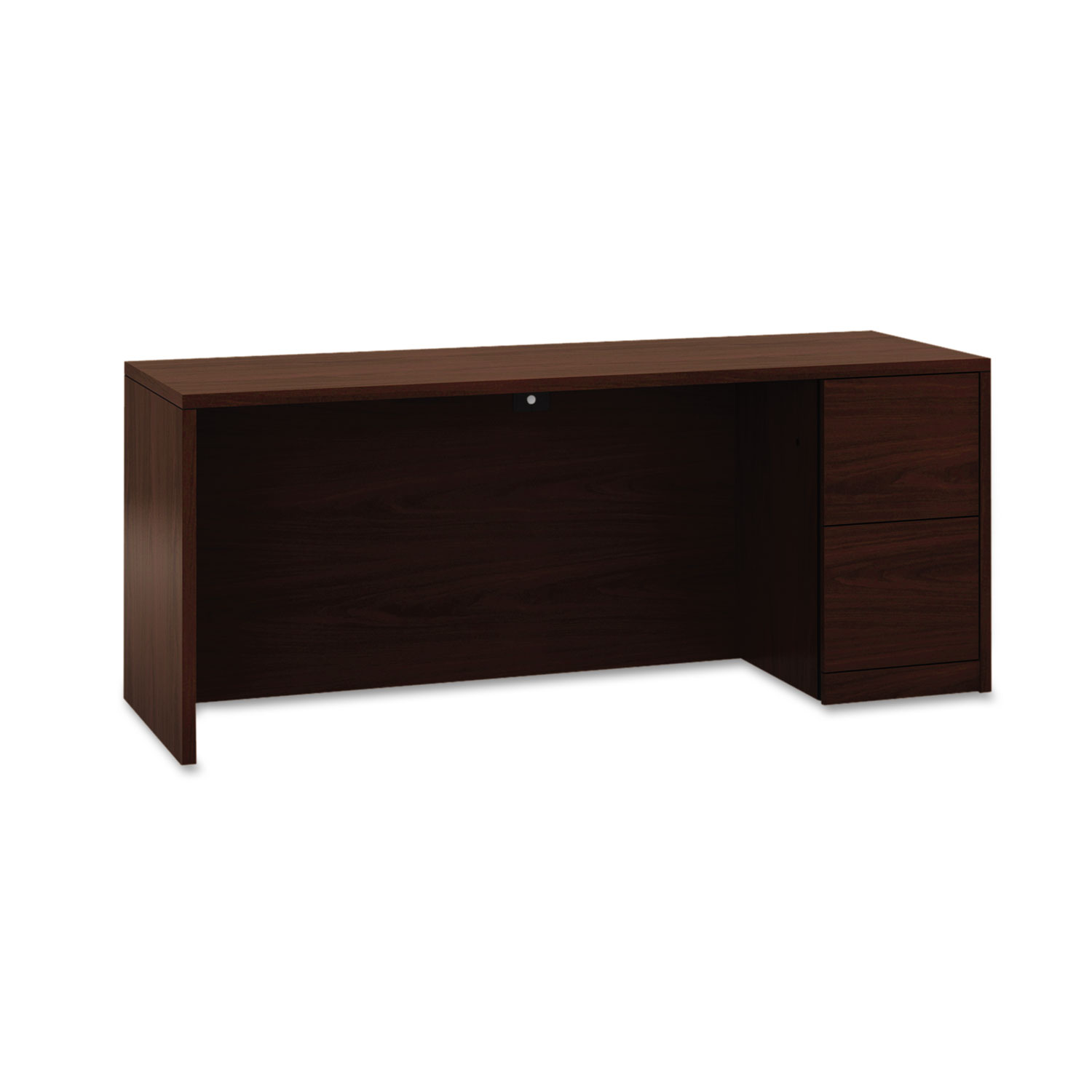 10500 Series Full-Height Left Ped Credenza, 72 x 24 x 29-1/2, Bourbon Cherry