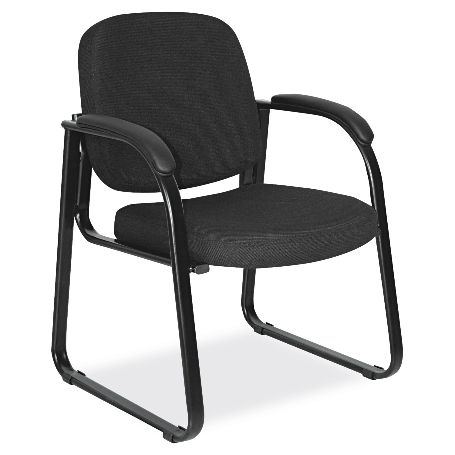  Alera ALERL43C11 Alera Genaro Series Half-Back Sled Base Guest Chair, 24.63 x 26.63 x 34, Black Seat/Black Back, Black Base (ALERL43C11) 