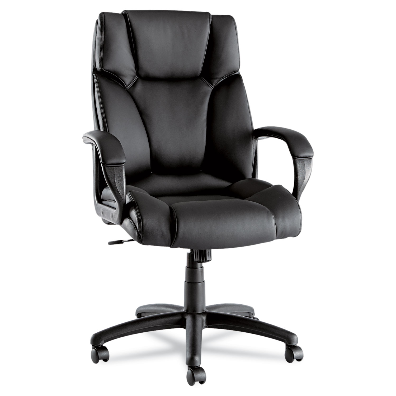  Alera ALEFZ41LS10B Alera Fraze Executive High-Back Swivel/Tilt Leather Chair, Supports up to 275 lbs., Black Seat/Black Back, Black Base (ALEFZ41LS10B) 