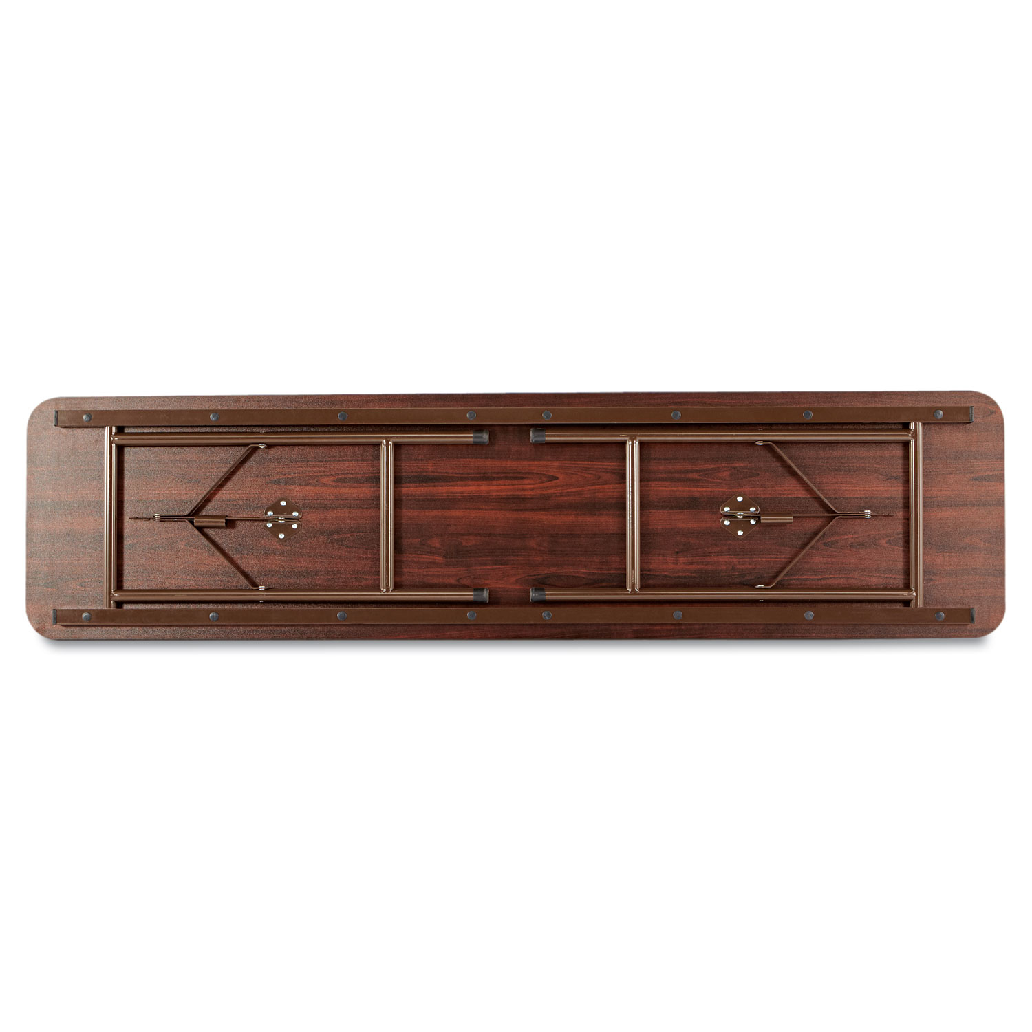 Wood Folding Table, Rectangular, 72w x 18d x 29h, Mahogany