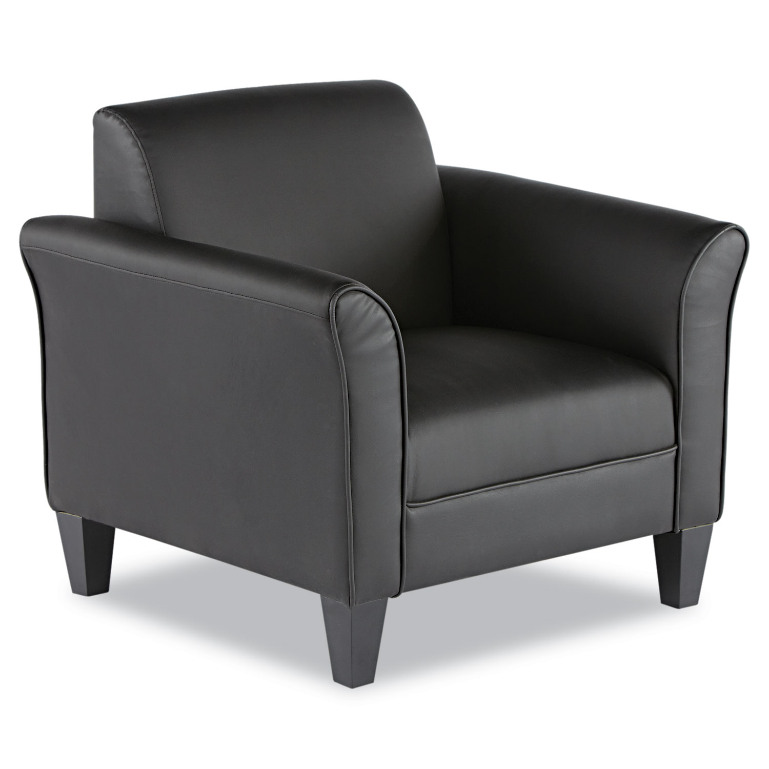  Alera ALERL23LS10B Alera Reception Lounge Sofa Series Club Chair, 35.43'' x 30.70'' x 32.28'', Black Seat/Black Back, Black Base (ALERL23LS10B) 