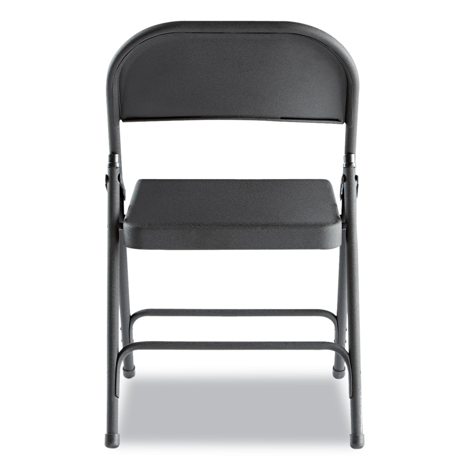 Steel Folding Chair with Two-Brace Support, Graphite, 4/Carton
