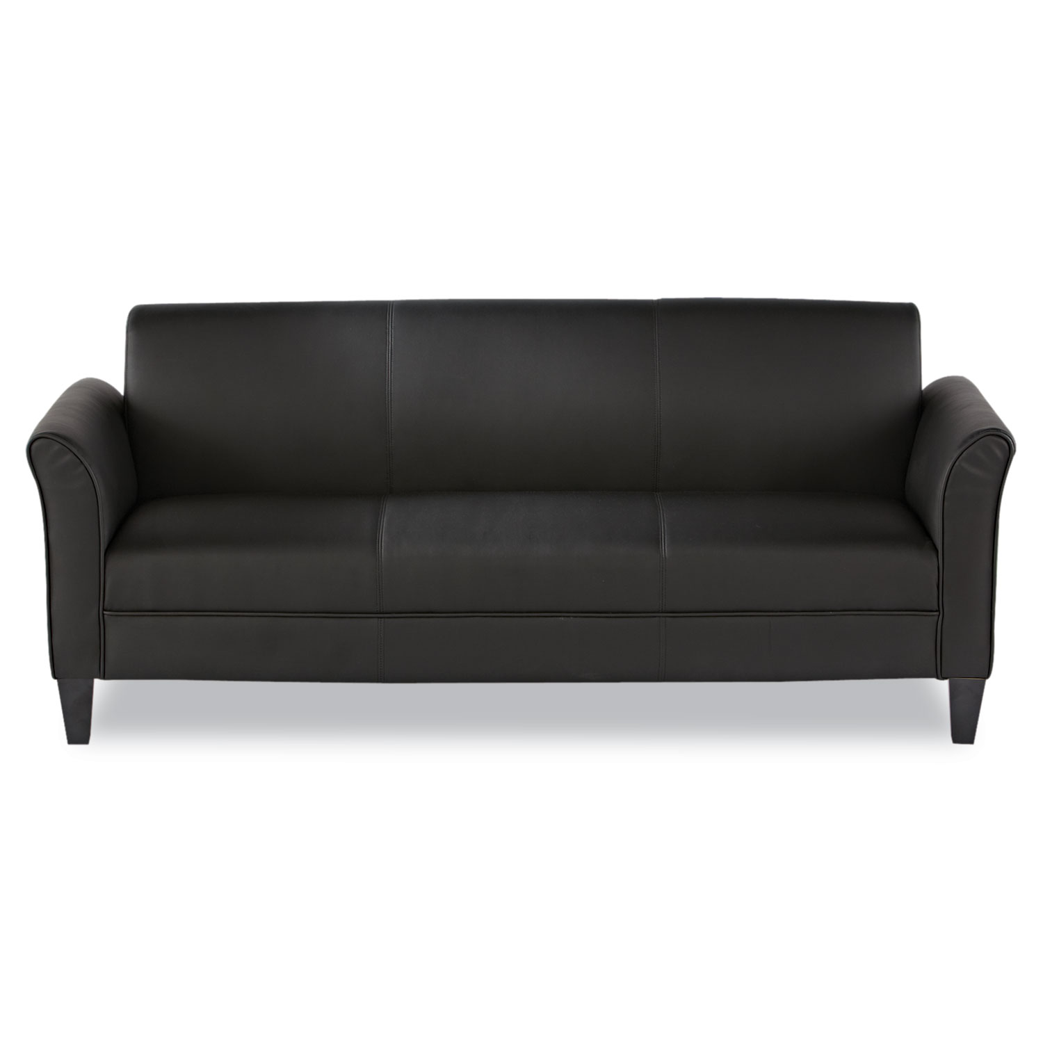 Alera ALERL21LS10B Alera Reception Lounge Furniture, 3-Cushion Sofa, 77w x 31.5d x 32h, Black (ALERL21LS10B) 