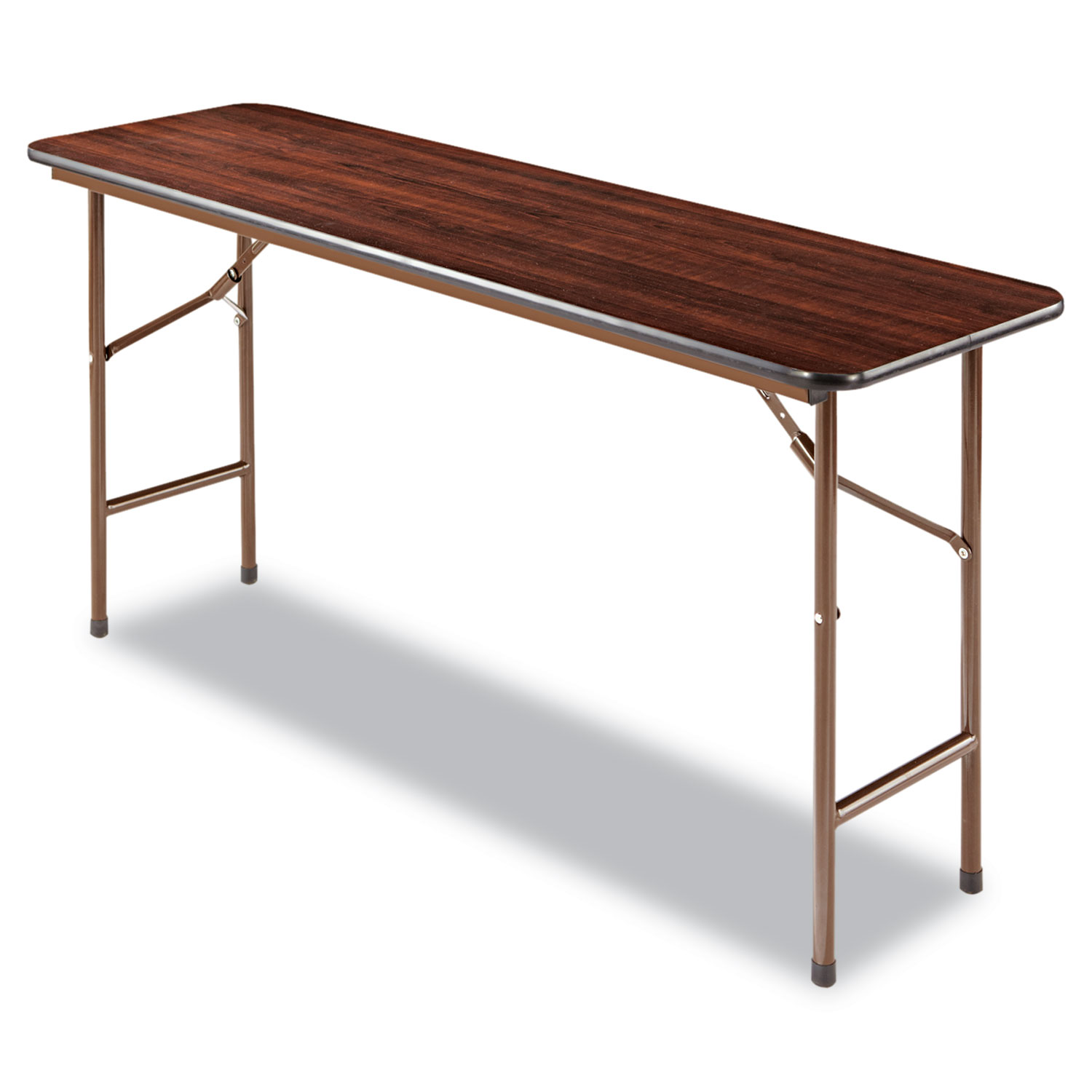  Alera FT726018MY Wood Folding Table, Rectangular, 59 7/8w x 17 3/4d x 29 1/8h, Mahogany (ALEFT726018MY) 