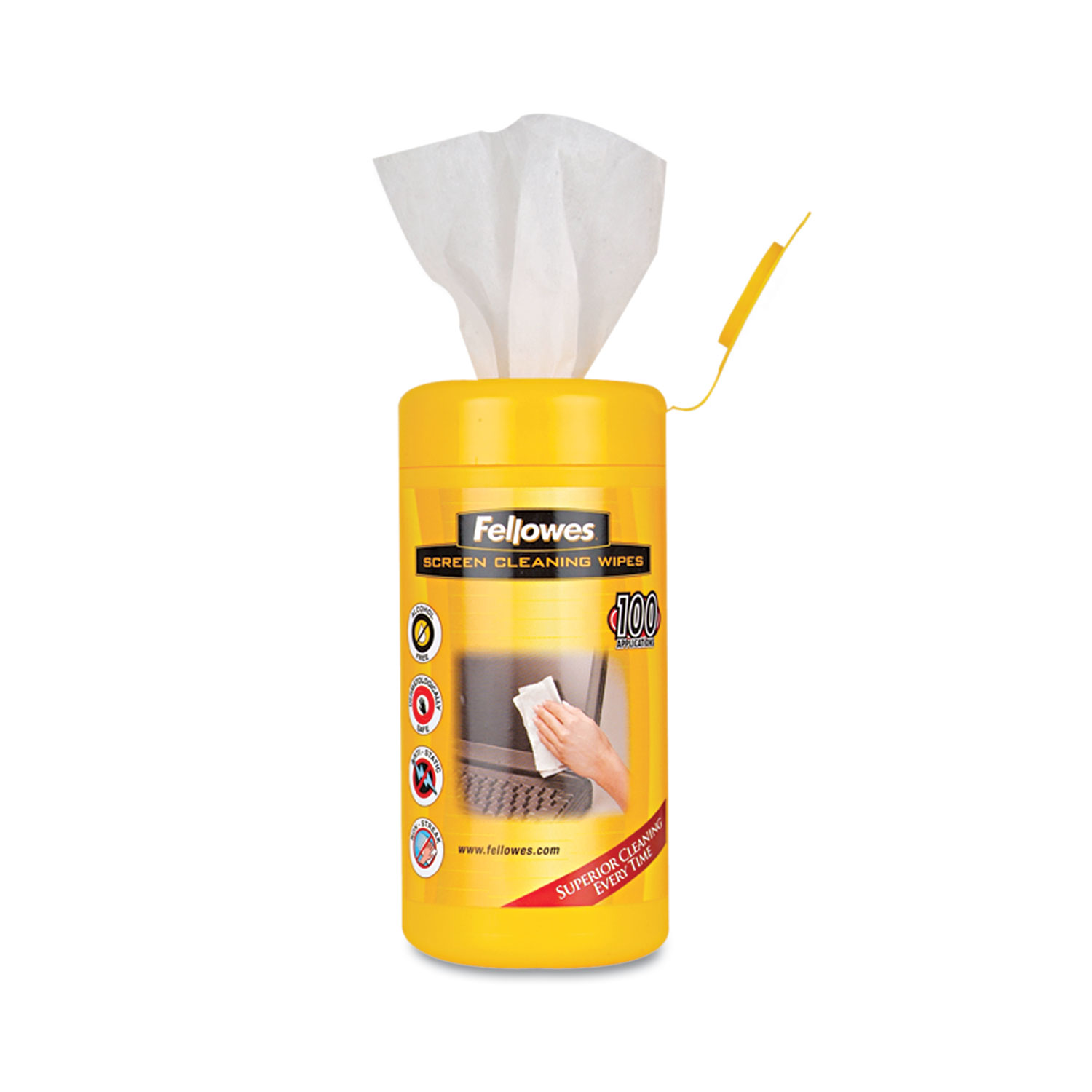 Screen Cleaning Wet Wipes, 5.12 x 5.90, 100/Tub