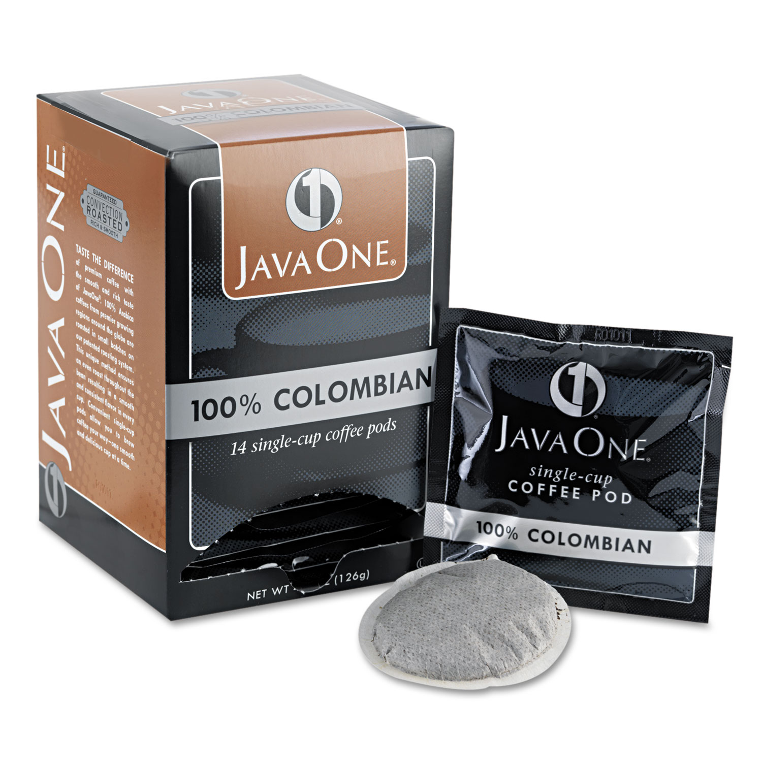 Java One 39830206141 Coffee Pods, Colombian Supremo, Single Cup, 14/Box (JAV30200) 