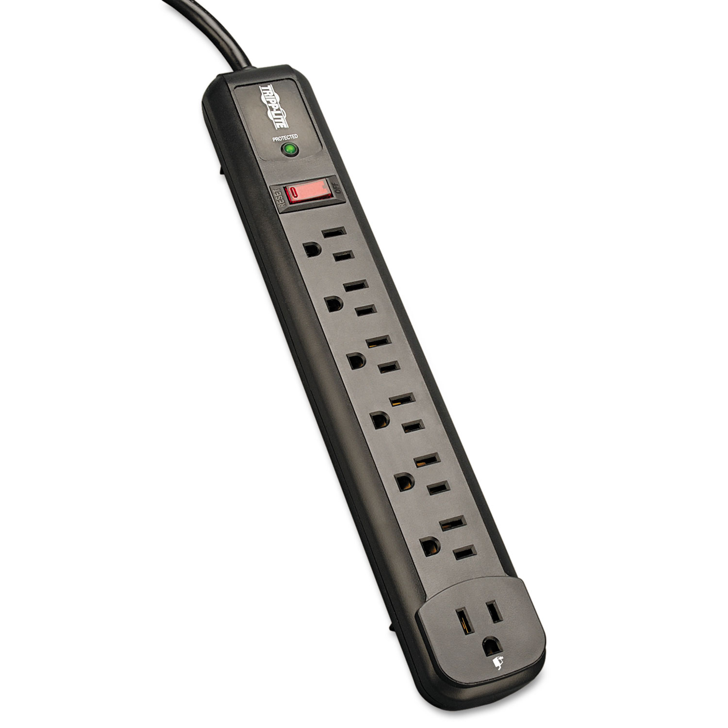  Tripp Lite TLP74RB Protect It! Surge Protector, 7 Outlets, 4 ft. Cord, 1080 Joules, Black (TRPTLP74RB) 