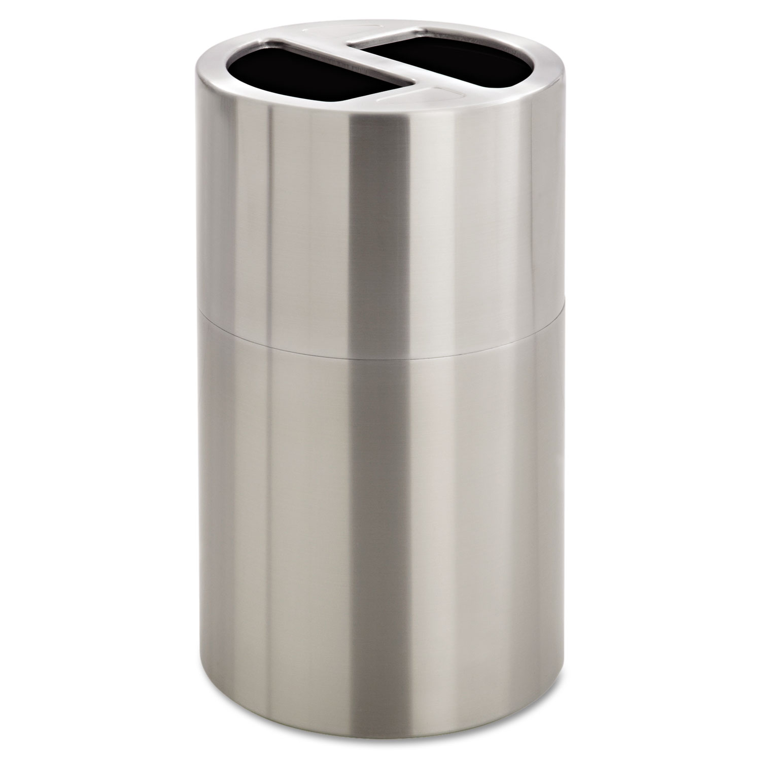  Safco 9931SS Dual Recycling Receptacle, 30 gal, Stainless Steel (SAF9931SS) 