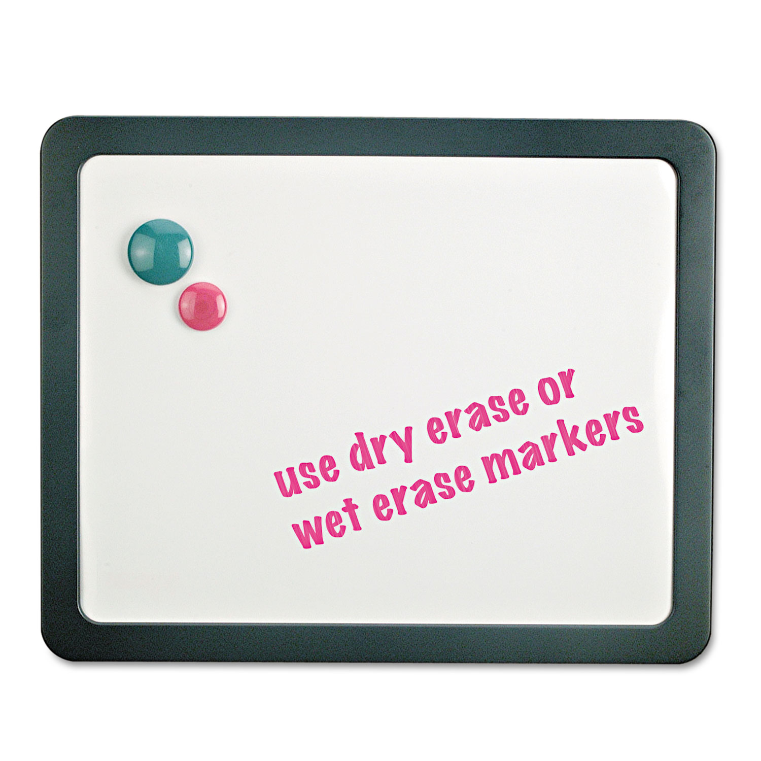  Universal UNV08165 Recycled Cubicle Dry Erase Board, 15 7/8 x 12 7/8, Charcoal, with Three Magnets (UNV08165) 