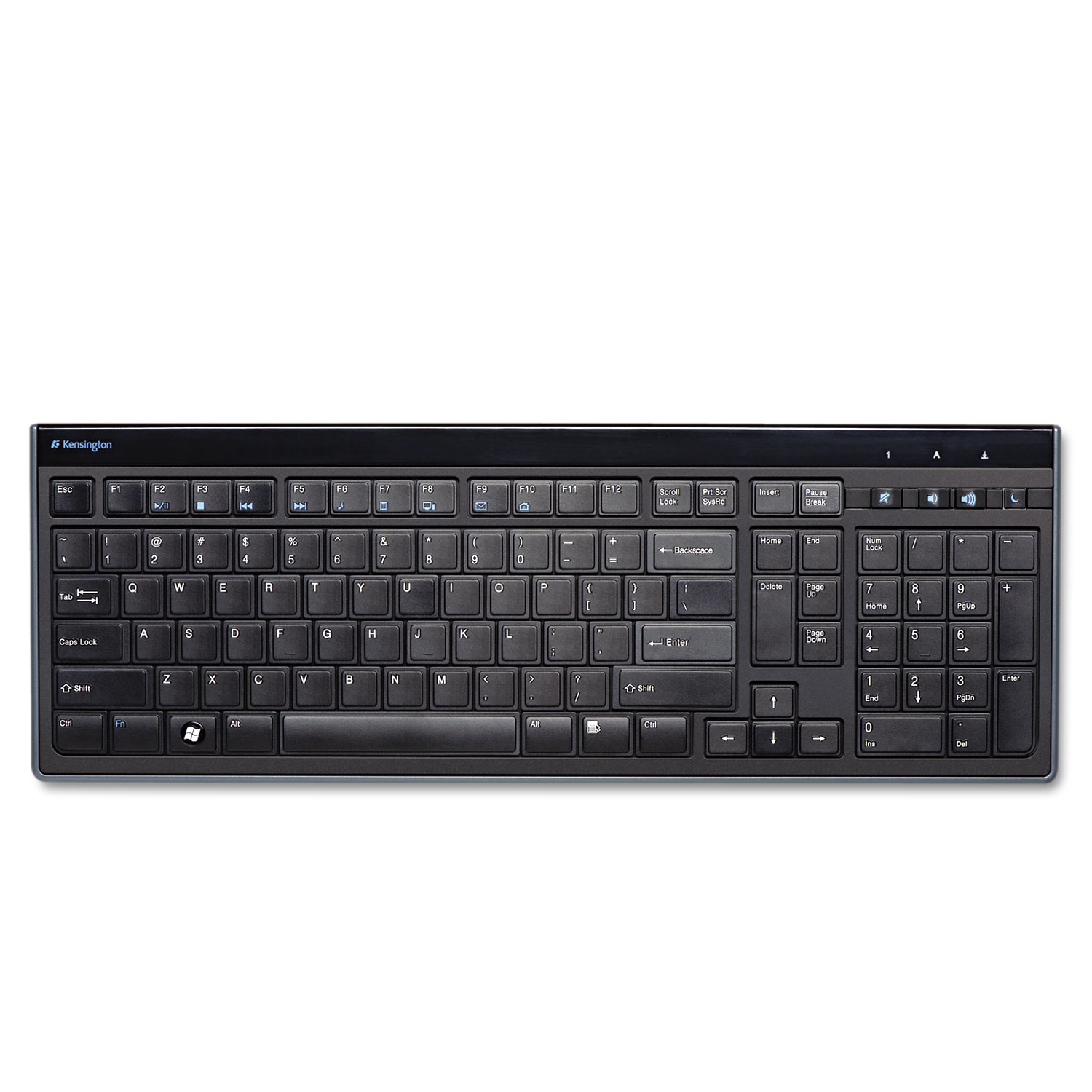 Slim Type Standard Keyboard, 104 Keys, Black - Reparto