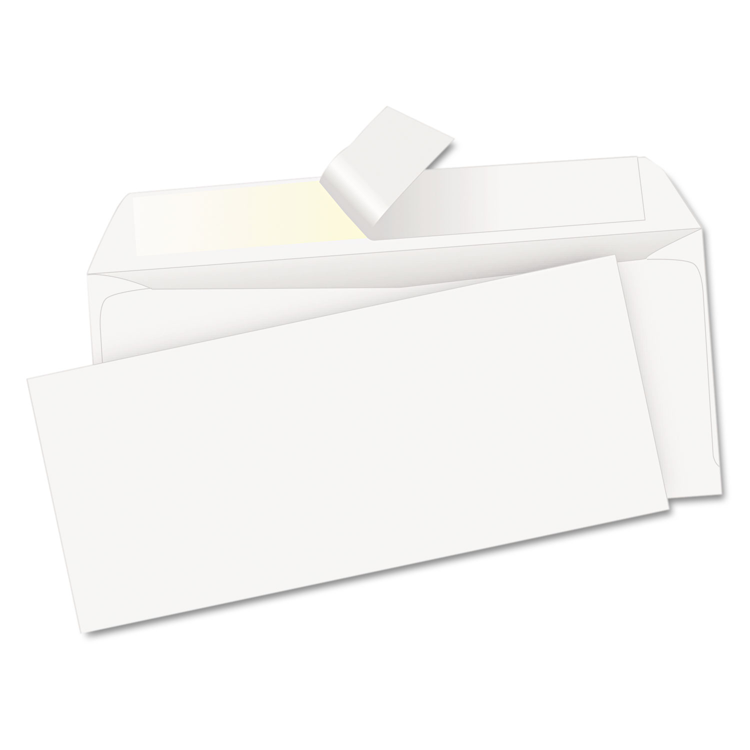 Redi Strip Envelope, #10, 4 1/8 x 9 1/2, White, 500/Box