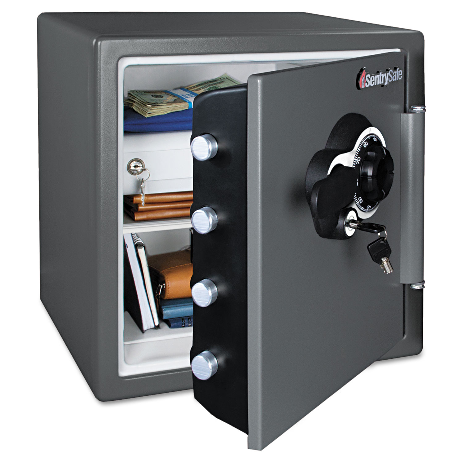  Sentry Safe SFW123CSB Fire-Safe with Combination Access, 1.23 cu ft, 16.38w x 19.38d x 17.88h, Gray (SENSFW123CSB) 