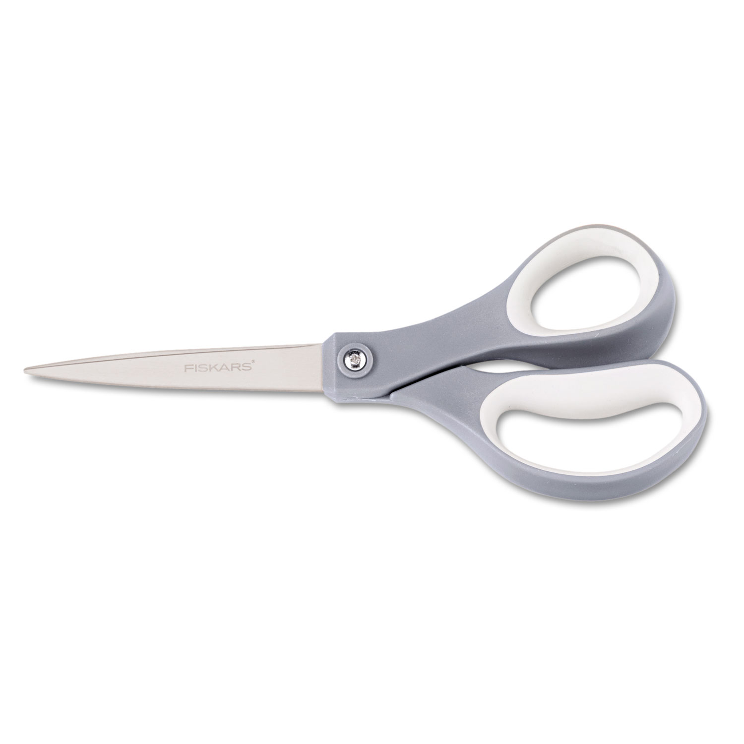 Fiskars 01-005409 Everyday Titanium Softgrip Scissors, 8 Long, 3.1 Cut Length, Gray, Straight Handle (FSK01005409) 