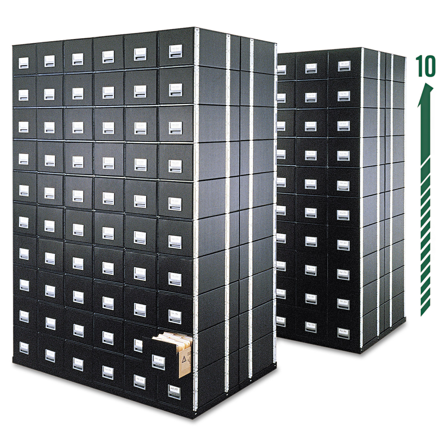 STAXONSTEEL Storage Box Drawer, Legal, Steel Frame, Black, 6/Carton