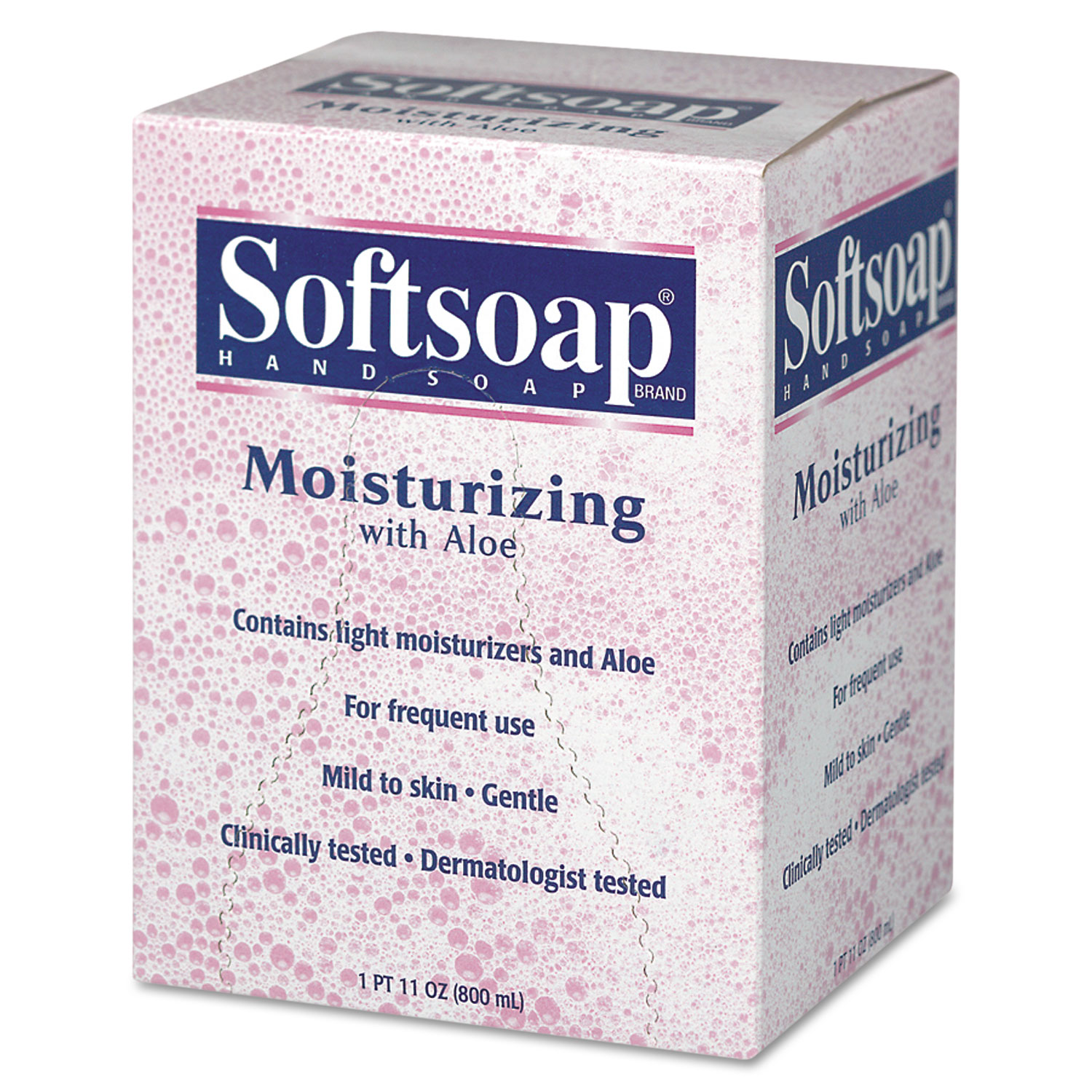 Moisturizing Soap w/Aloe, Unscented Liquid, Dispenser, 800mL