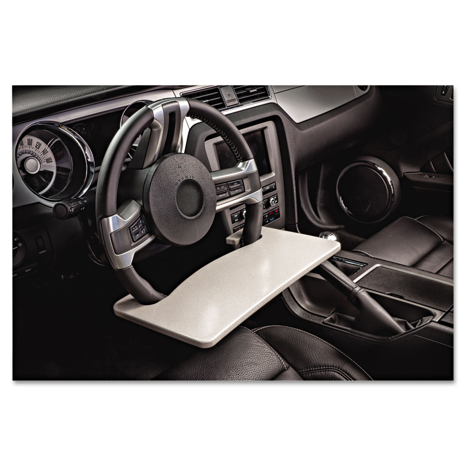  AutoExec 13000 Automobile Steering Wheel Attachable Work Surface, Gray (AUE13000) 