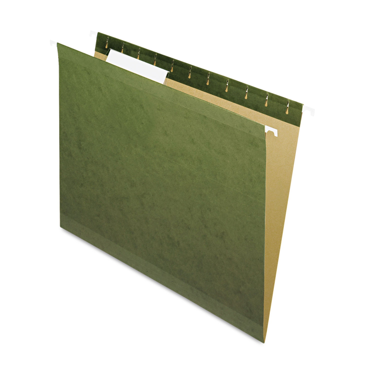 Hanging File Folders, 1/3 Tab, Letter, Standard Green, 25/Box