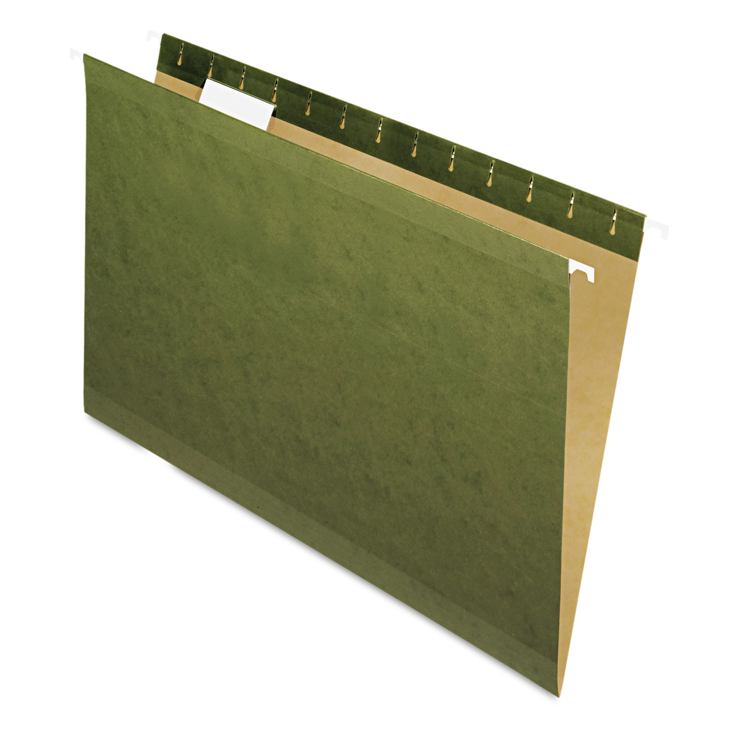 Hanging File Folders, 1/5 Tab, Legal, Standard Green, 25/Box