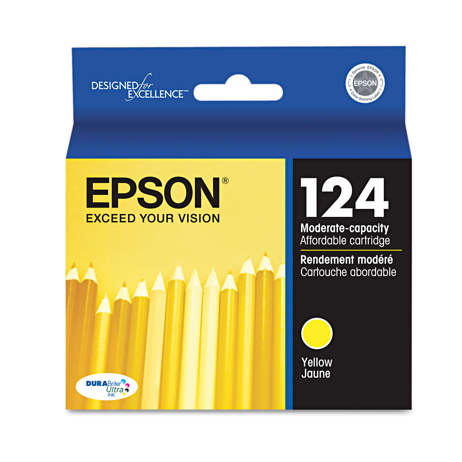  Epson T124420-S T124420S (124) DURABrite Ultra Ink, Yellow (EPST124420S) 
