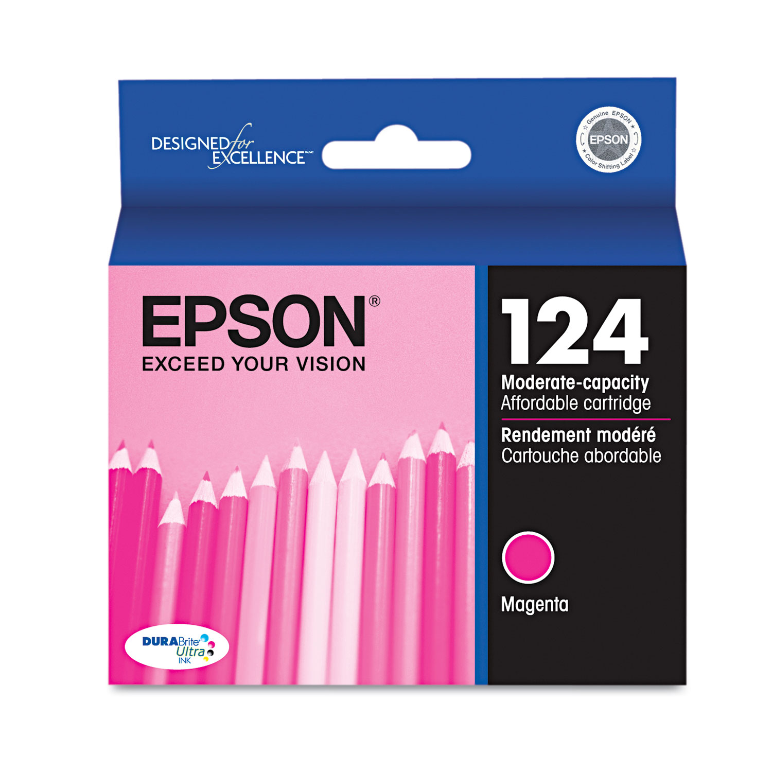  Epson T124320-S T124320S (124) DURABrite Ultra Ink, Magenta (EPST124320S) 