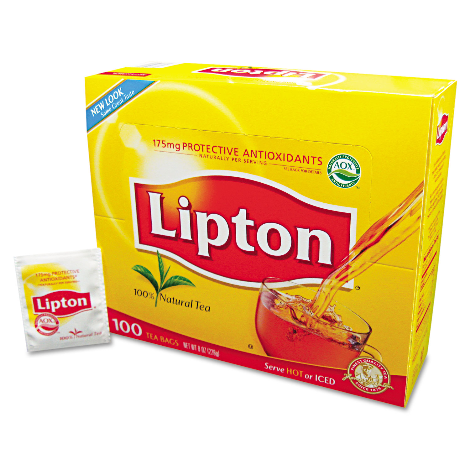  Lipton TJL00291 Tea Bags, Regular, 100/Box (LIP291) 