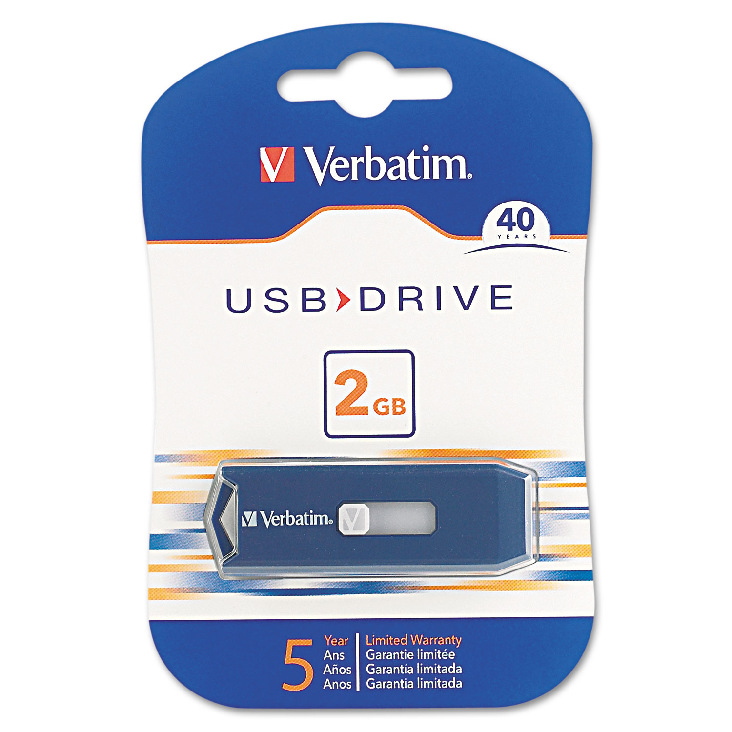 Classic USB 2.0 Flash Drive, 2GB, Blue