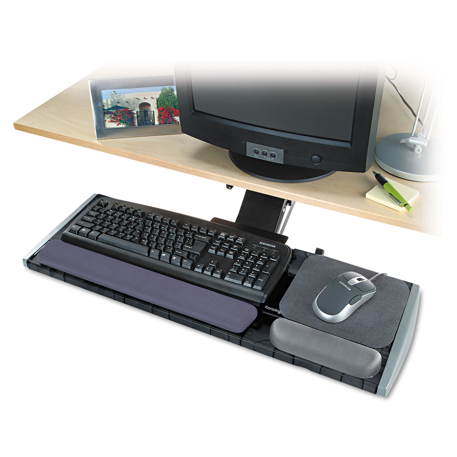 Adjustable Keyboard Platform with SmartFit System, 21-1/4w x 10d, Black