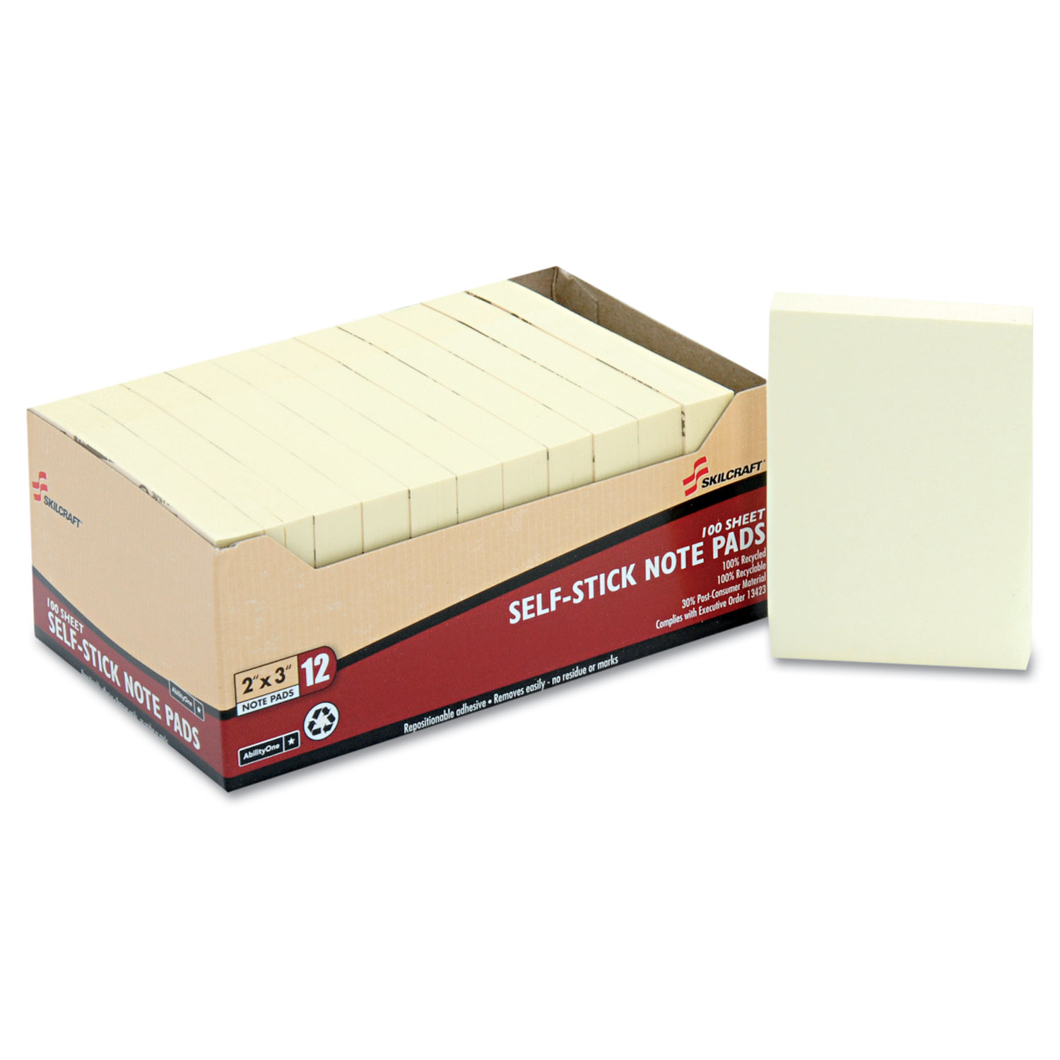 SelfStick Note Pads by AbilityOne® NSN2074356