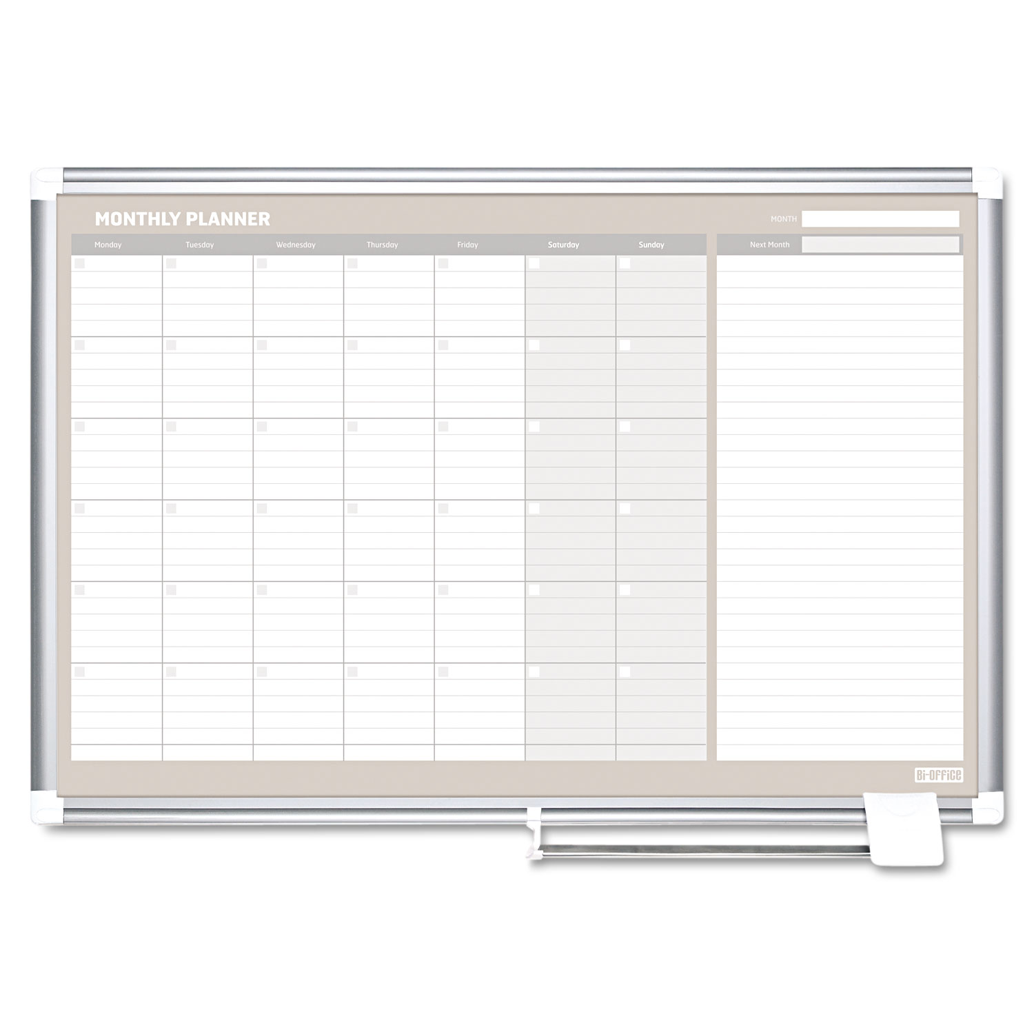  MasterVision GA0597830 Monthly Planner, 48x36, Silver Frame (BVCGA0597830) 