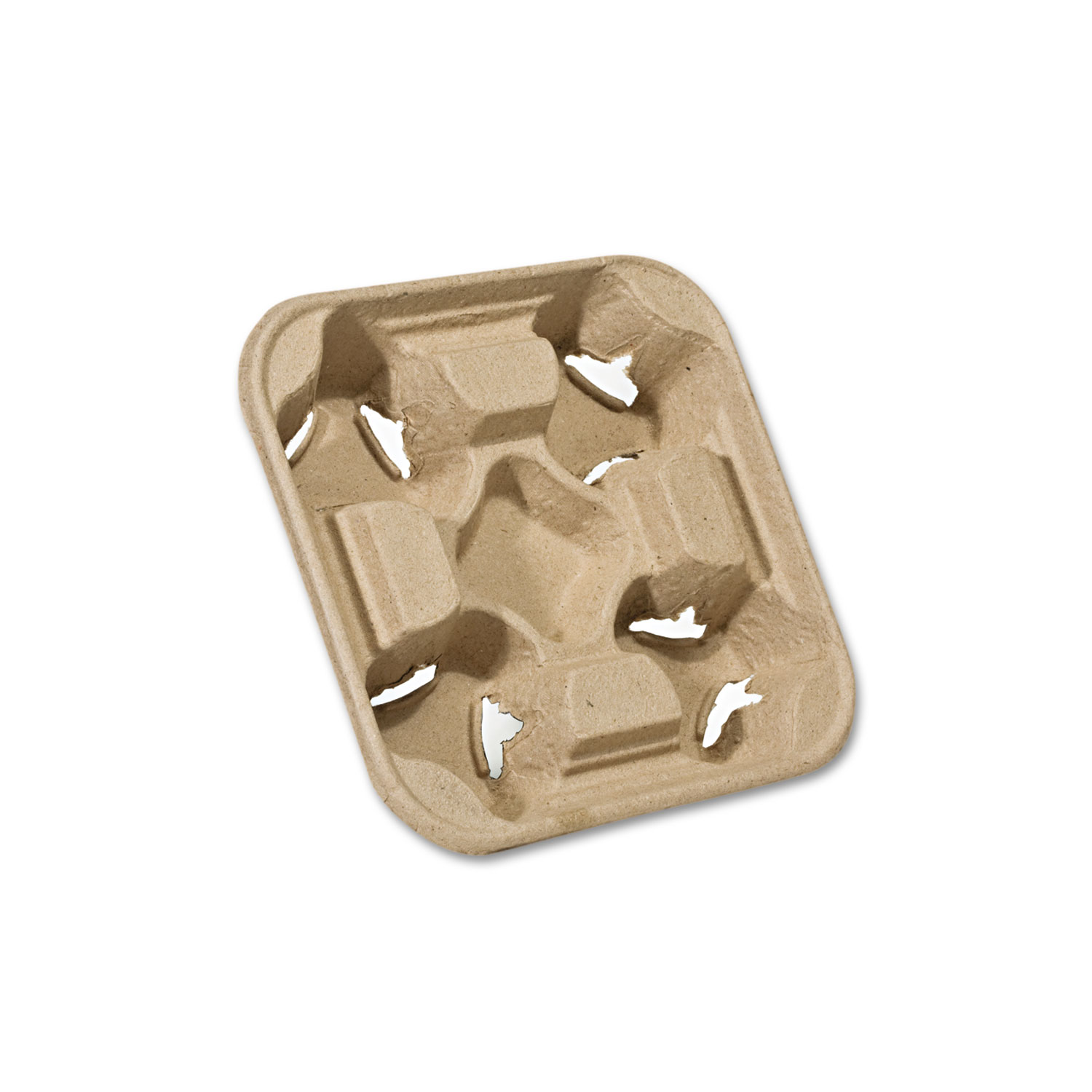 Heavyweight 4-Cup Carry Tray, 6 x 2 x 6, Natural, 300/Carton