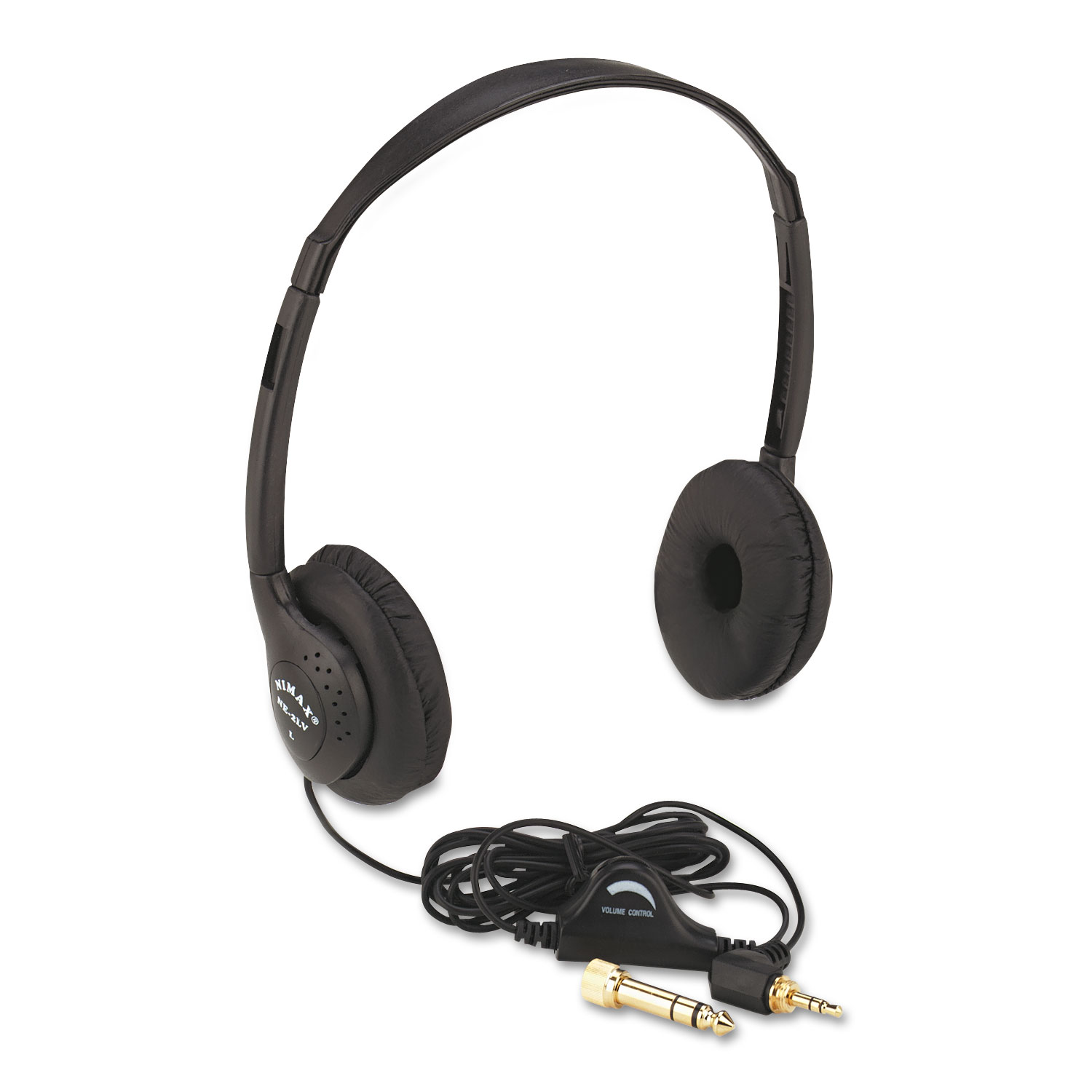  AmpliVox SL1006 Personal Multimedia Stereo Headphones with Volume Control, Black (APLSL1006) 