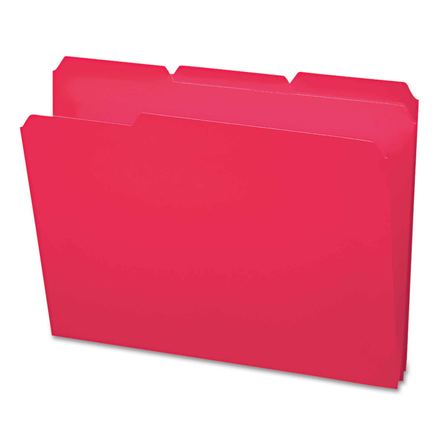  Smead 10501 Top Tab Poly Colored File Folders, 1/3-Cut Tabs, Letter Size, Red, 24/Box (SMD10501) 