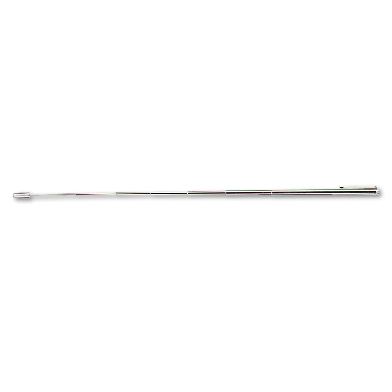 Slimline Pen-Size Pocket Pointer w/Clip, Extends to 24-1/2, Silver
