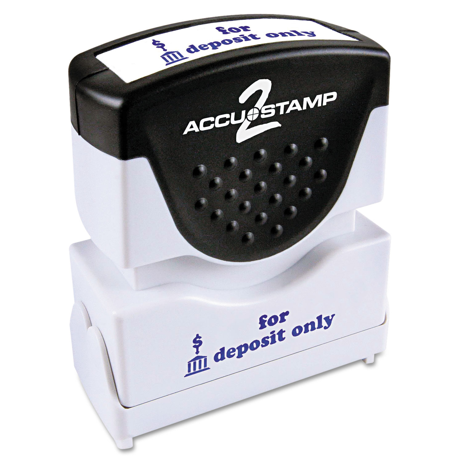 ACCUSTAMP2 035601 Pre-Inked Shutter Stamp, Blue, FOR DEPOSIT ONLY, 1 5/8 x 1/2 (COS035601) 