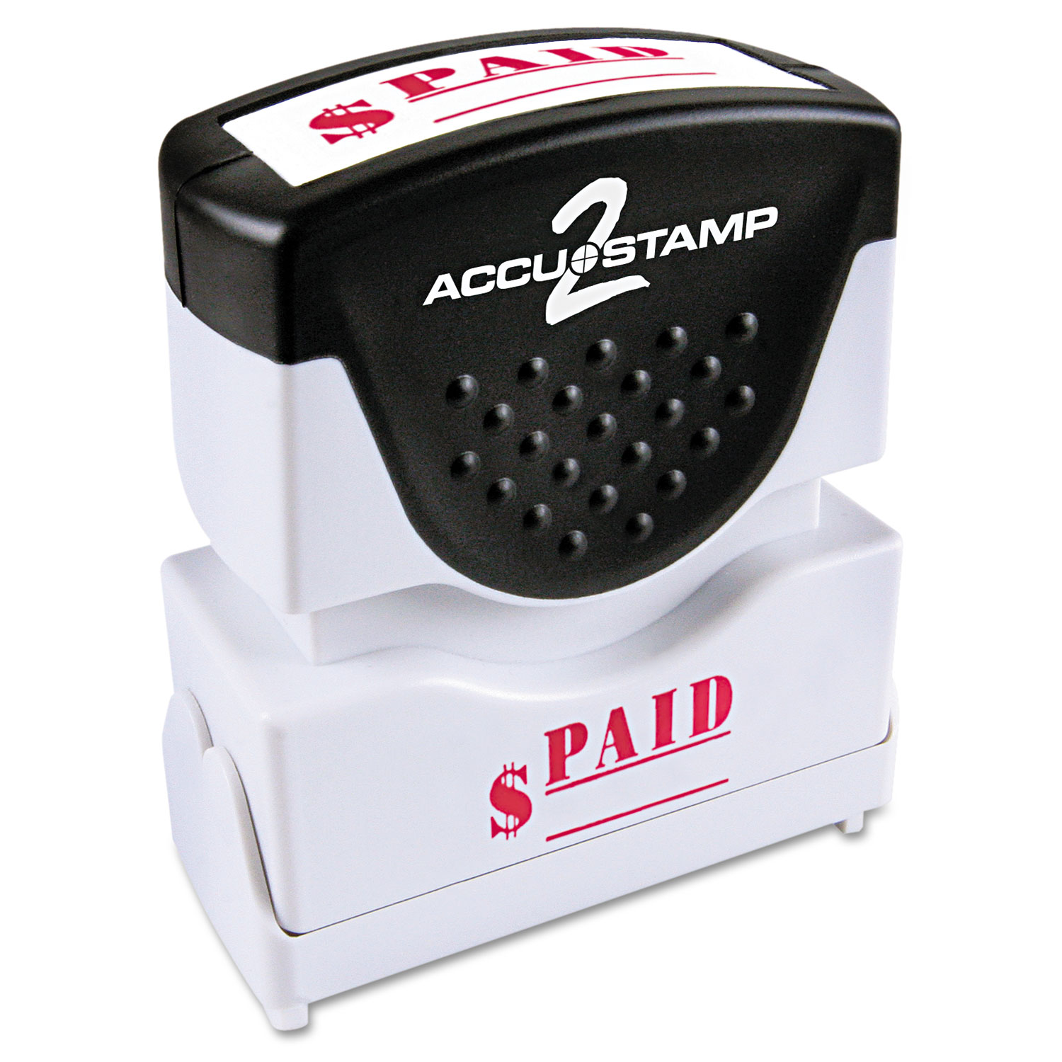  ACCUSTAMP2 035578 Pre-Inked Shutter Stamp, Red, PAID, 1 5/8 x 1/2 (COS035578) 