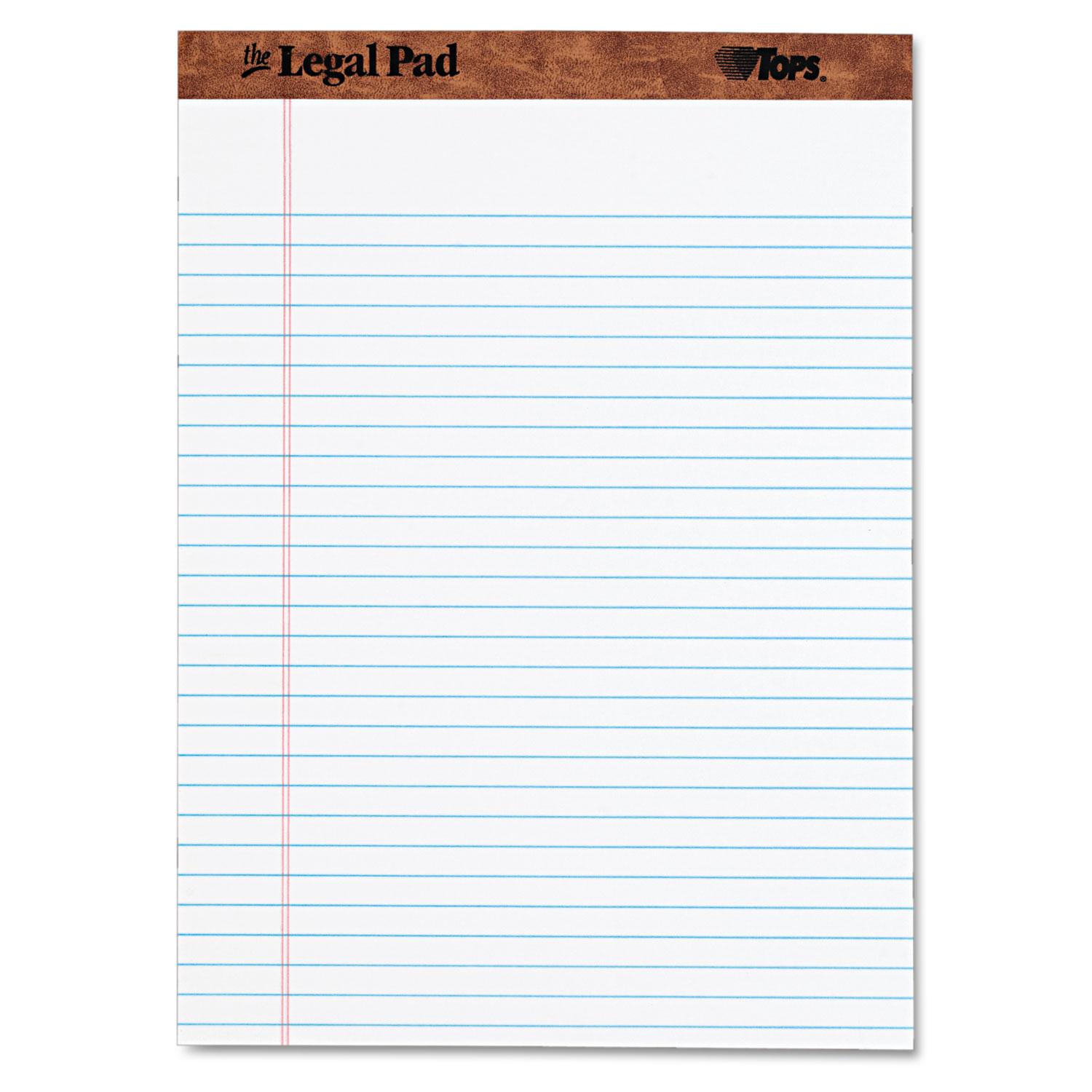 The Legal Pad Ruled Perforated Pads, 8 1/2 x 11 3/4, White, 50 Sheets