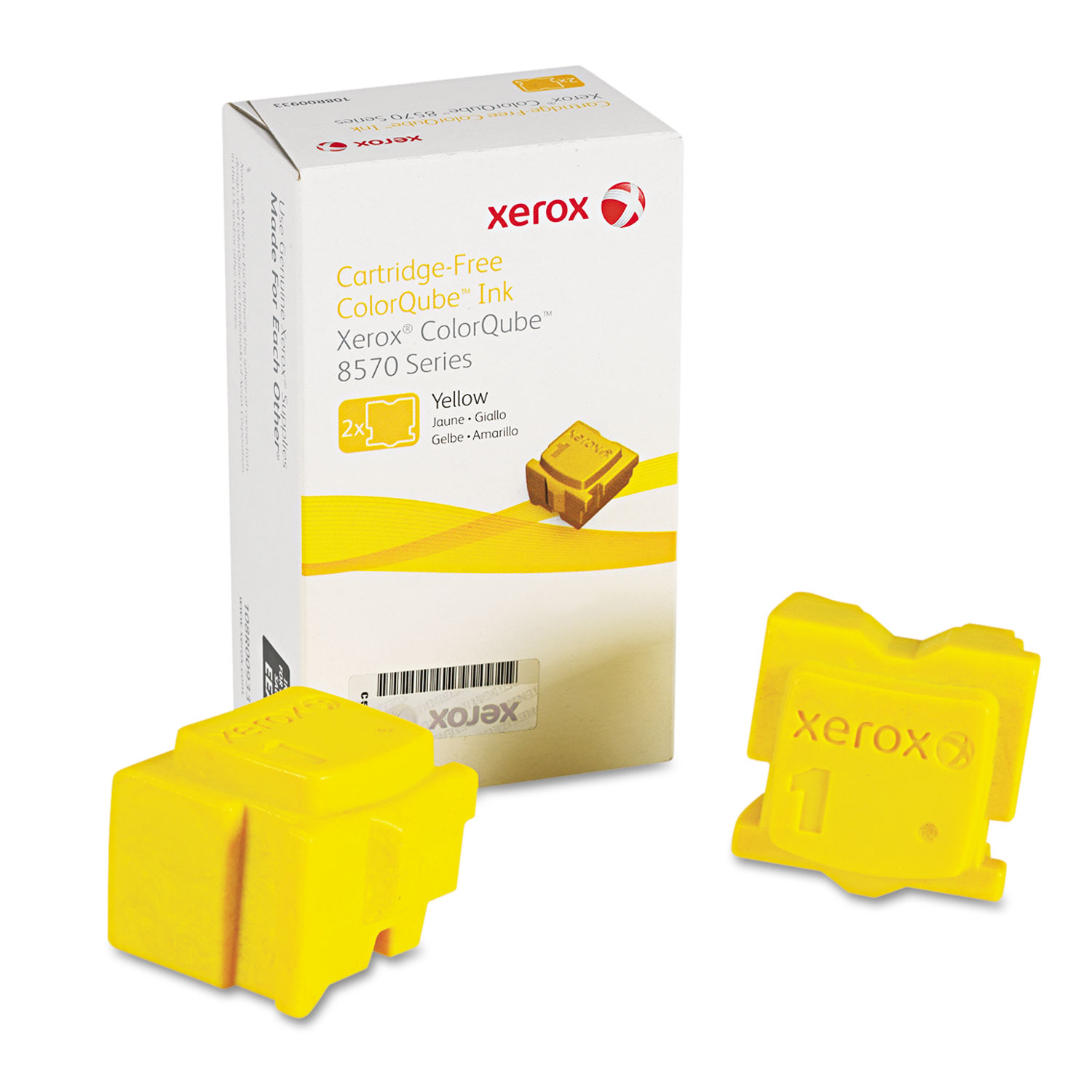  Xerox 108R00928 108R00928 Solid Ink Stick, 4400 Page-Yield, Yellow, 2/Box (XER108R00928) 