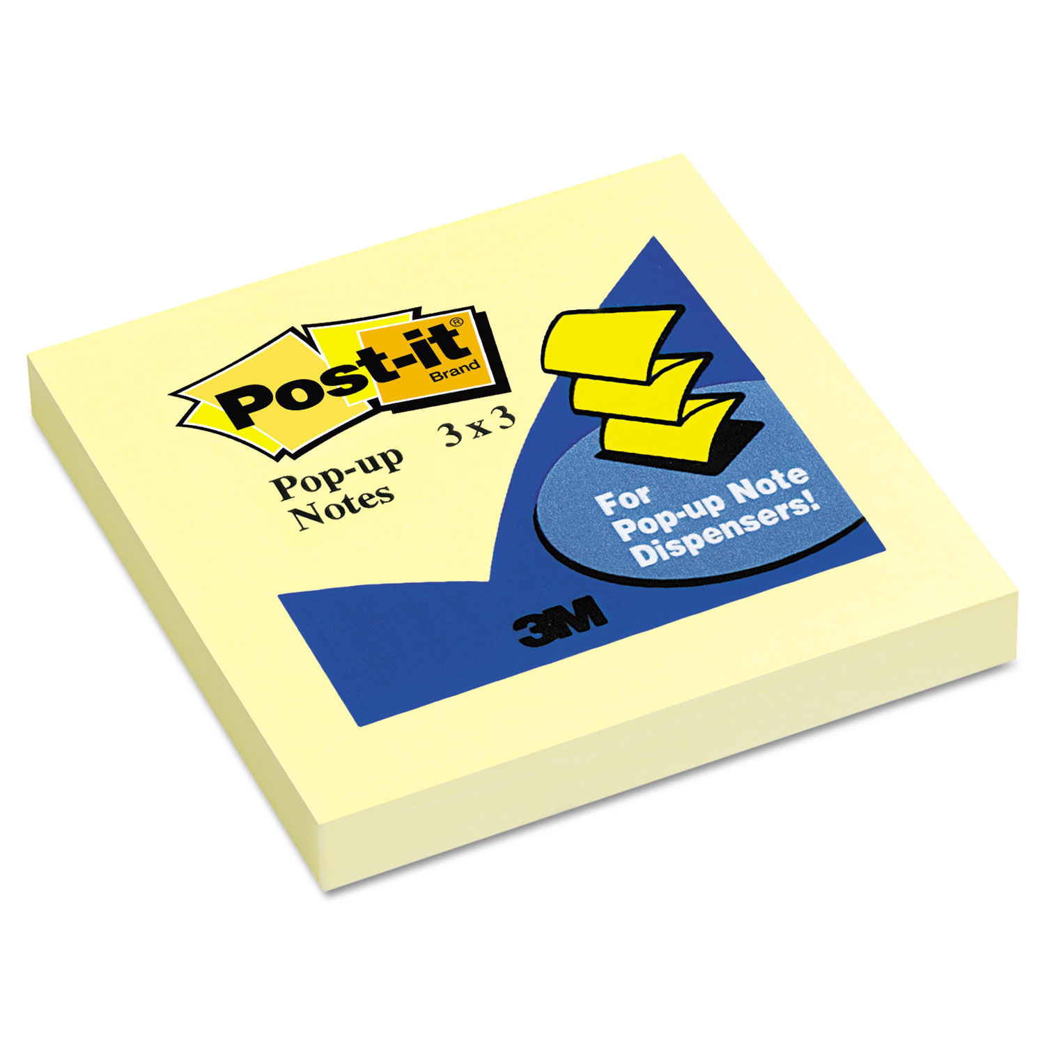  Post-it Pop-up Notes R330-YW Original Canary Yellow Pop-Up Refill, 3 x 3, 12/Pack (MMMR330YW) 