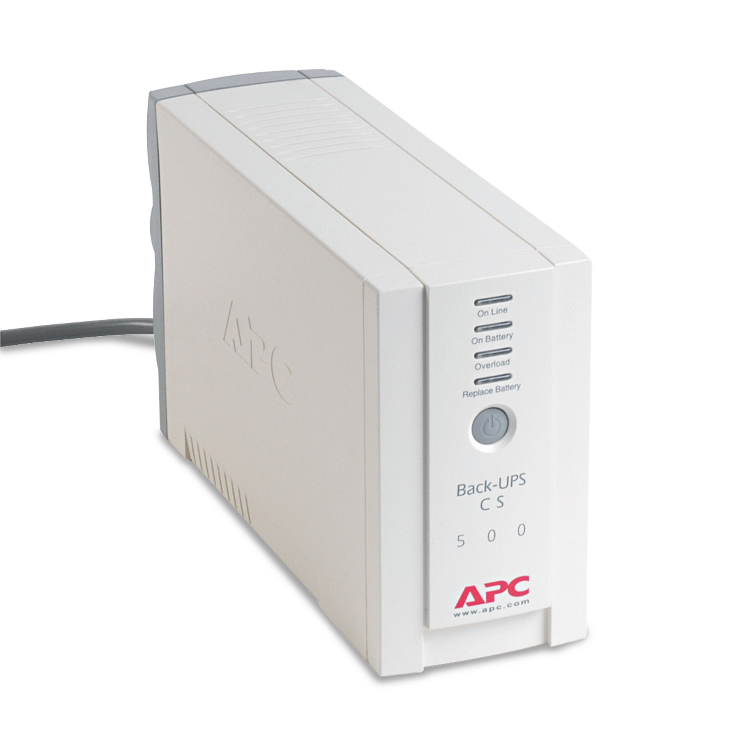  APC BK500 BK500 Back-UPS CS Battery Backup System, 6 Outlets, 500 VA, 480 J (APWBK500) 