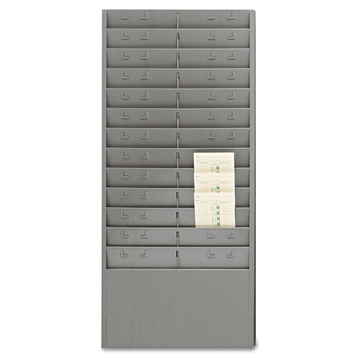 Steel Time Card Rack with Adjustable Dividers, 6 Pockets