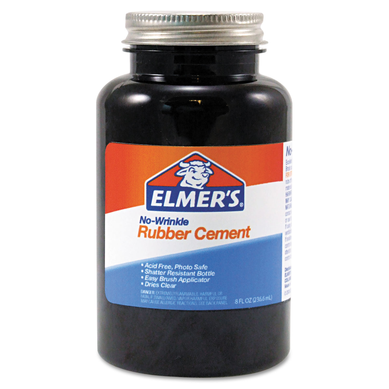  Elmer's 231 Rubber Cement with Brush Applicator, 8 oz, Dries Clear (EPI231) 
