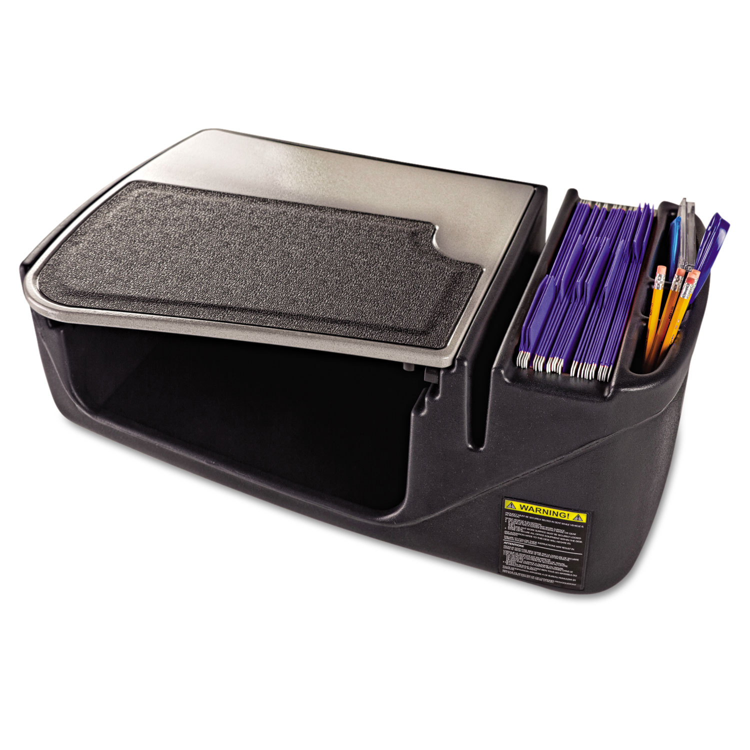 GripMaster 02 Efficiency Auto Desk w/ Writing Surface & Supply Organizer, Gray