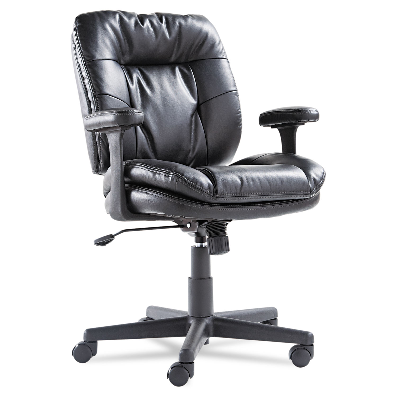  OIF OIFST4819 Executive Swivel/Tilt Chair, Supports up to 250 lbs., Black Seat/Black Back, Black Base (OIFST4819) 