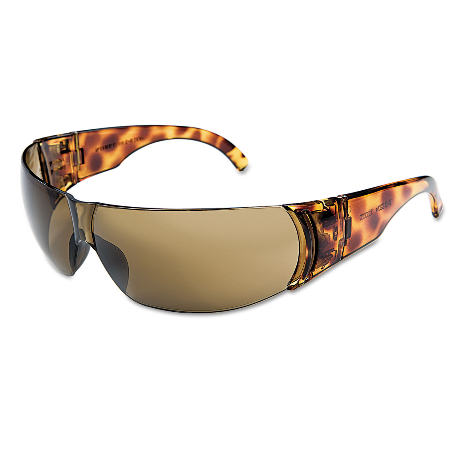 Womens Safety Glasses, Tortoise Shell Frame, Espresso Anti-Scratch Lens, 10/Box
