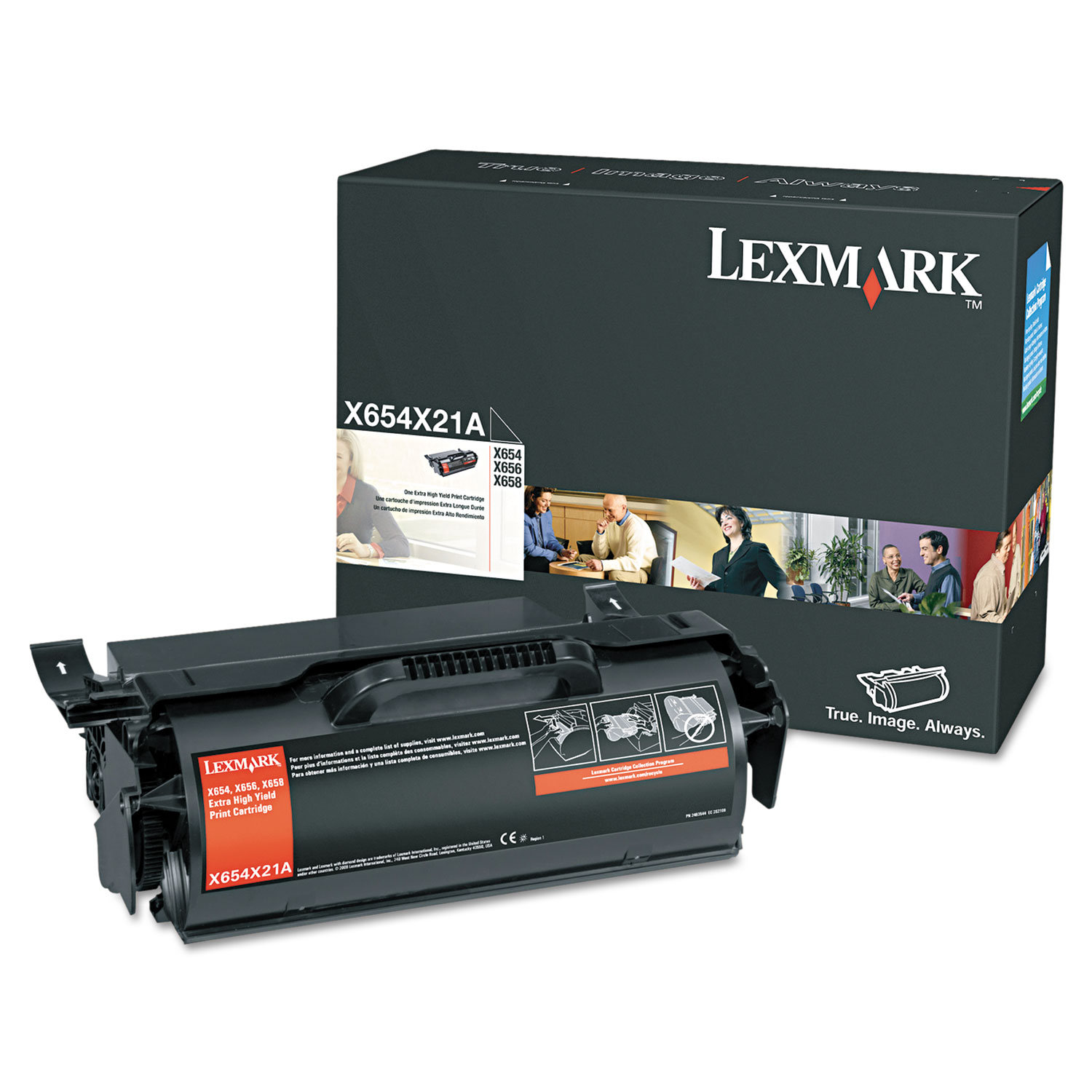  Lexmark X654X21A X654X21A Extra High-Yield Toner, 36000 Page-Yield, Black (LEXX654X21A) 