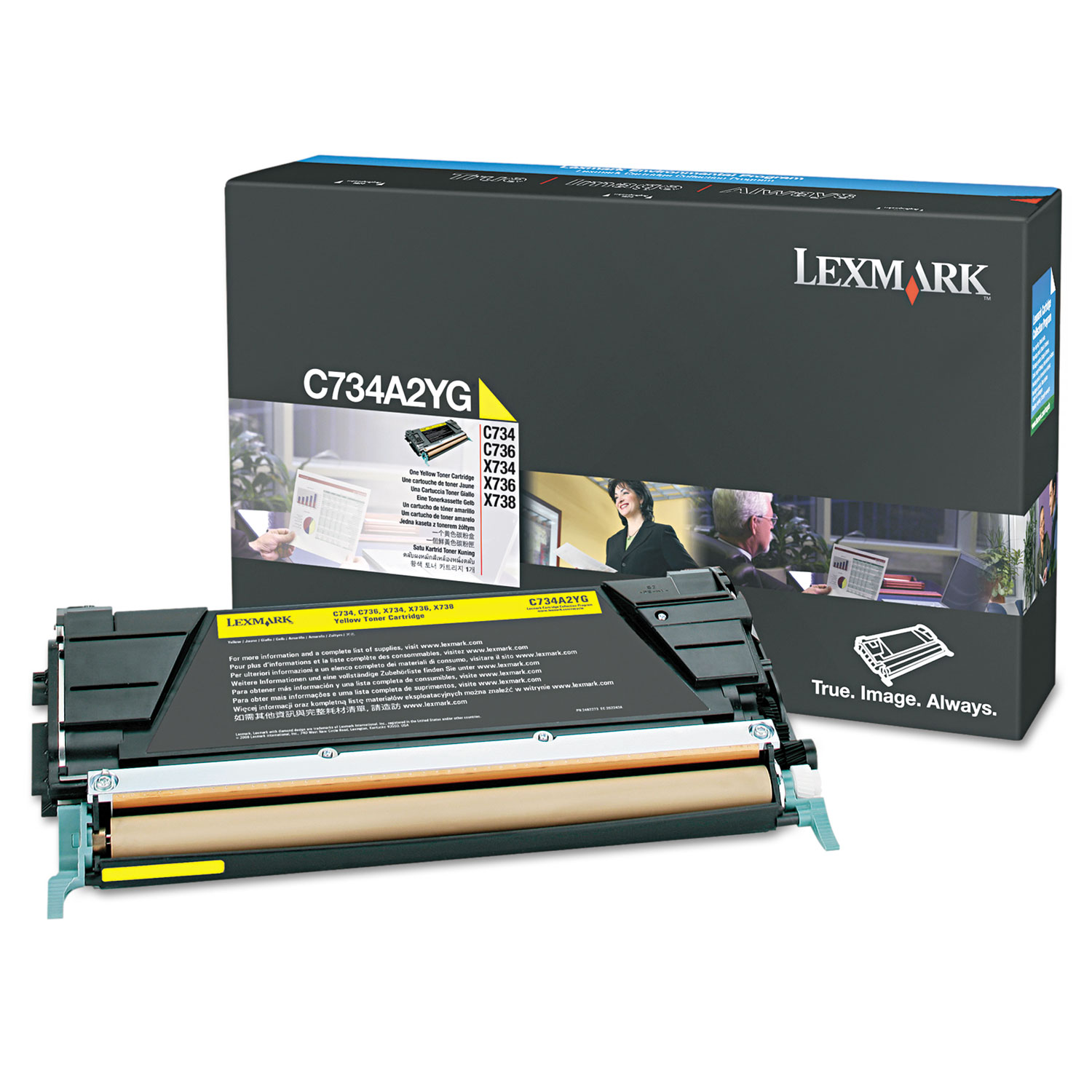  Lexmark C734A2YG C734A2YG Toner, 6000 Page-Yield, Yellow (LEXC734A2YG) 