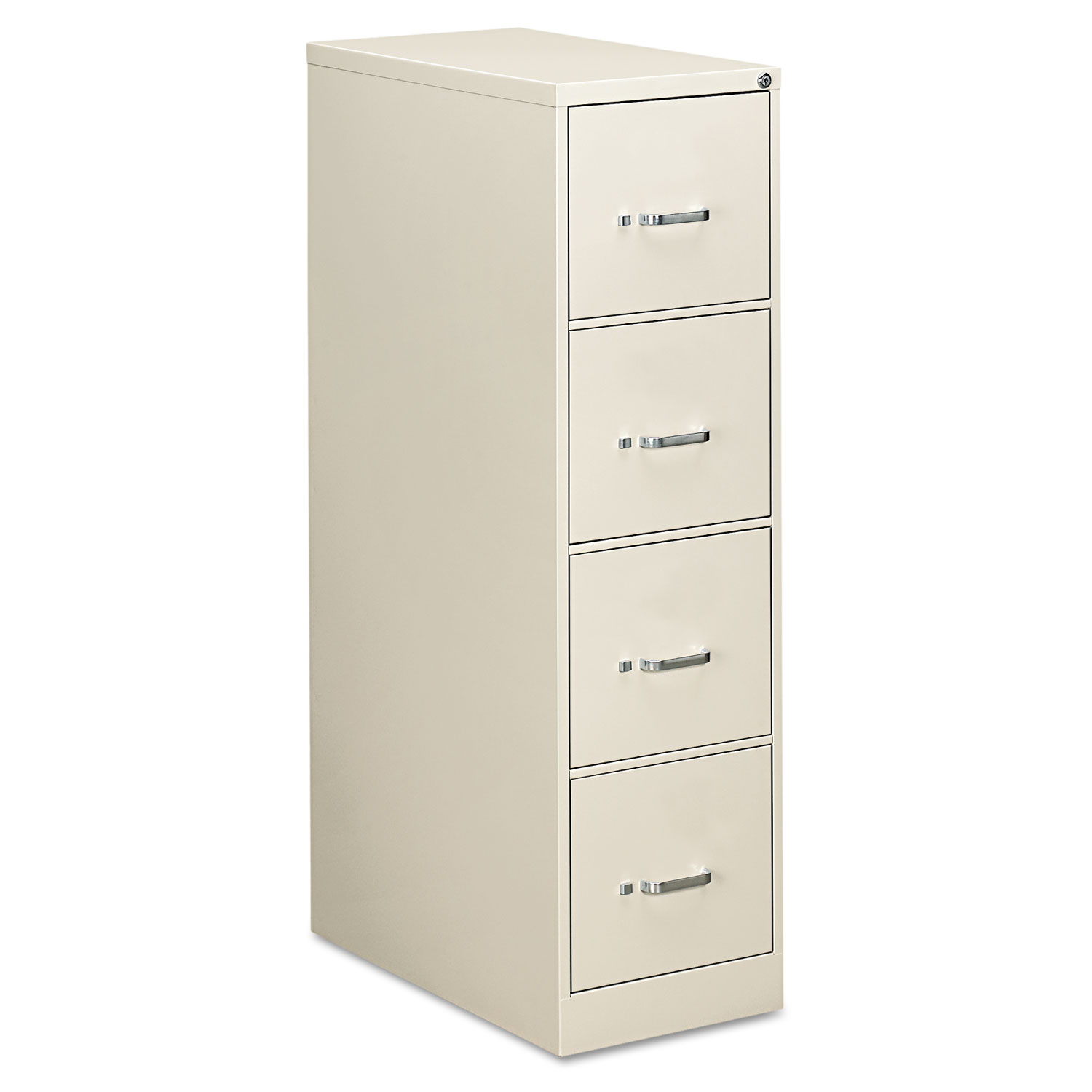 Four-Drawer Economy Vertical File, Letter, 15w x 26 1/2d x 52h, Light Gray